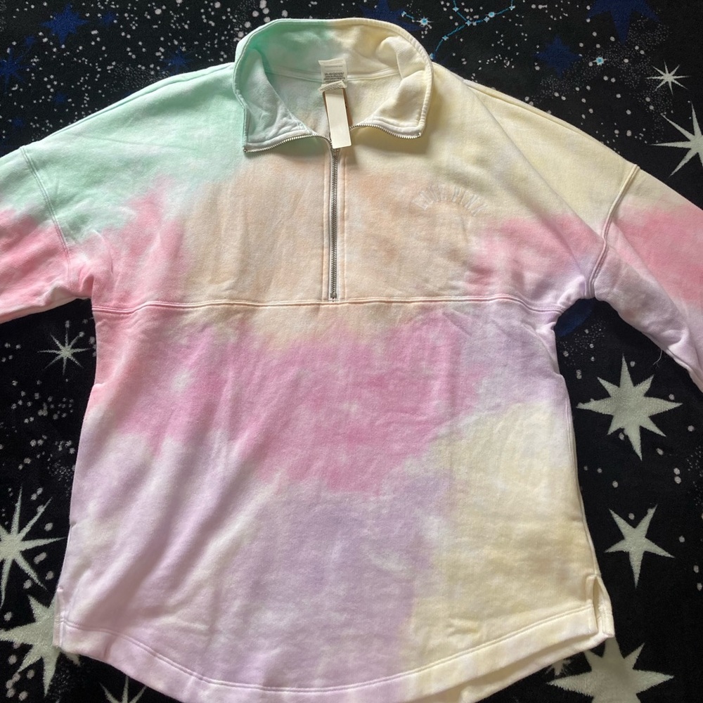 VS PINK Extremely rare HTF NWT freya tie dye quarter zip xs oversized